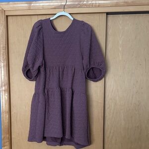 a new day Quilted Mauve Dress